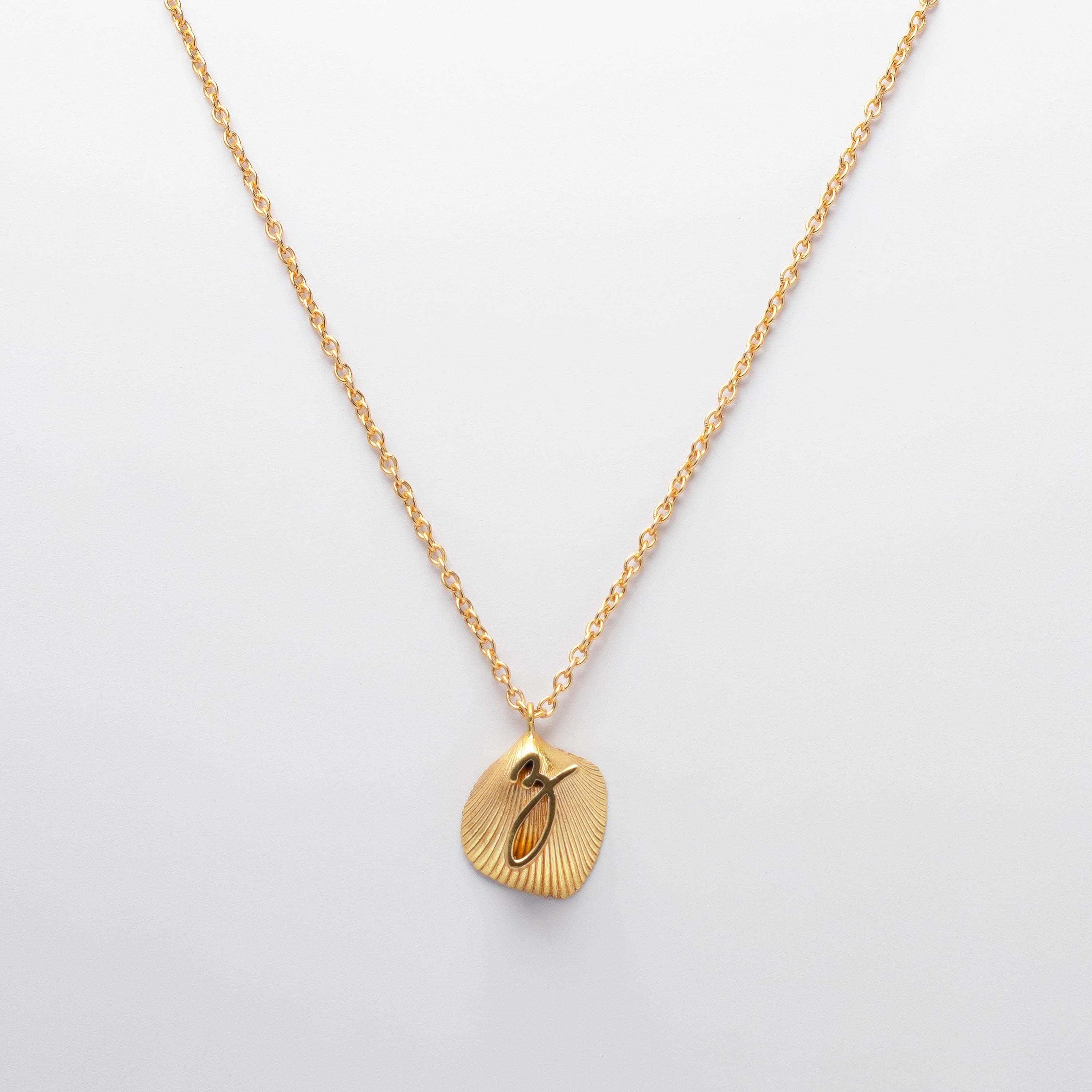 Shell monogram necklace